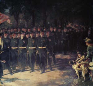 The March of Time, oil on canvas. By Henry Sandham 1896