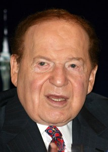 Cropped from File:Sheldon Adelson 21 June 2010.jpg. Original description: Photo of Sheldon Adelson, chairman of Las Vegas Sands and Hong Kong-listed subsidiary Sands China. Photo taken 19 June 2010 in Hong Kong at a press conference held at the Four Seasons Hotel, following China Sands AGM. Author: Bectrigger