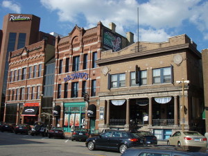 Fifth Avenue Commercial Buildings in w:St. Cloud, Minnesota, listed on the w:National Register of Historic Places. August 15, 2008 Author: Elkman Taken from Wikipedia